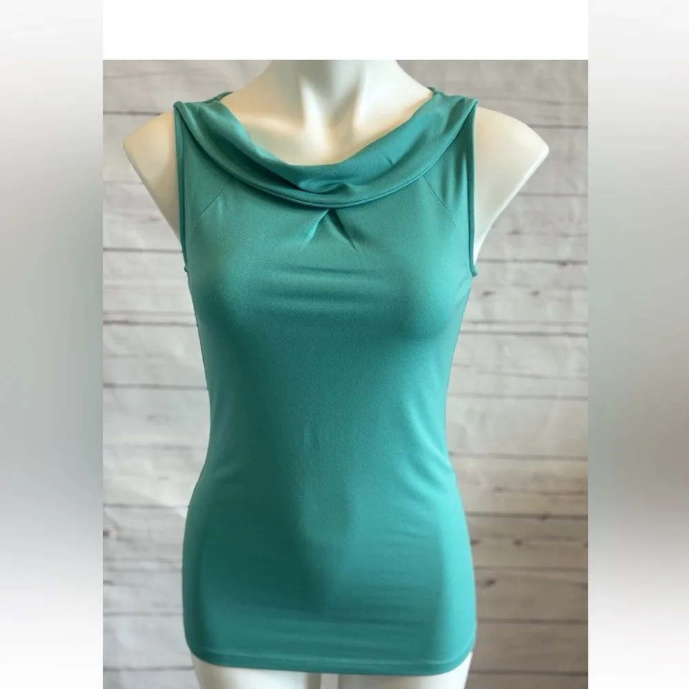 Ann Taylor Sleeveless Tank Top Size XS Mint Green Cowl Neckline NWOT - Picture 1 of 7